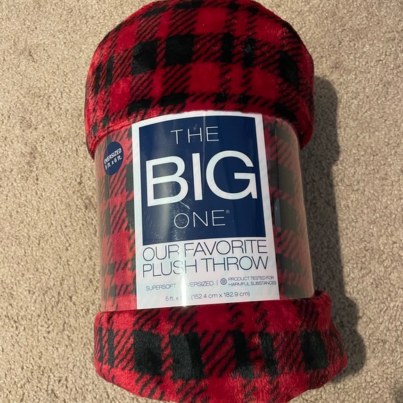 The Big One | Holiday | Red And Black Plaid Plush Throw | Poshmark